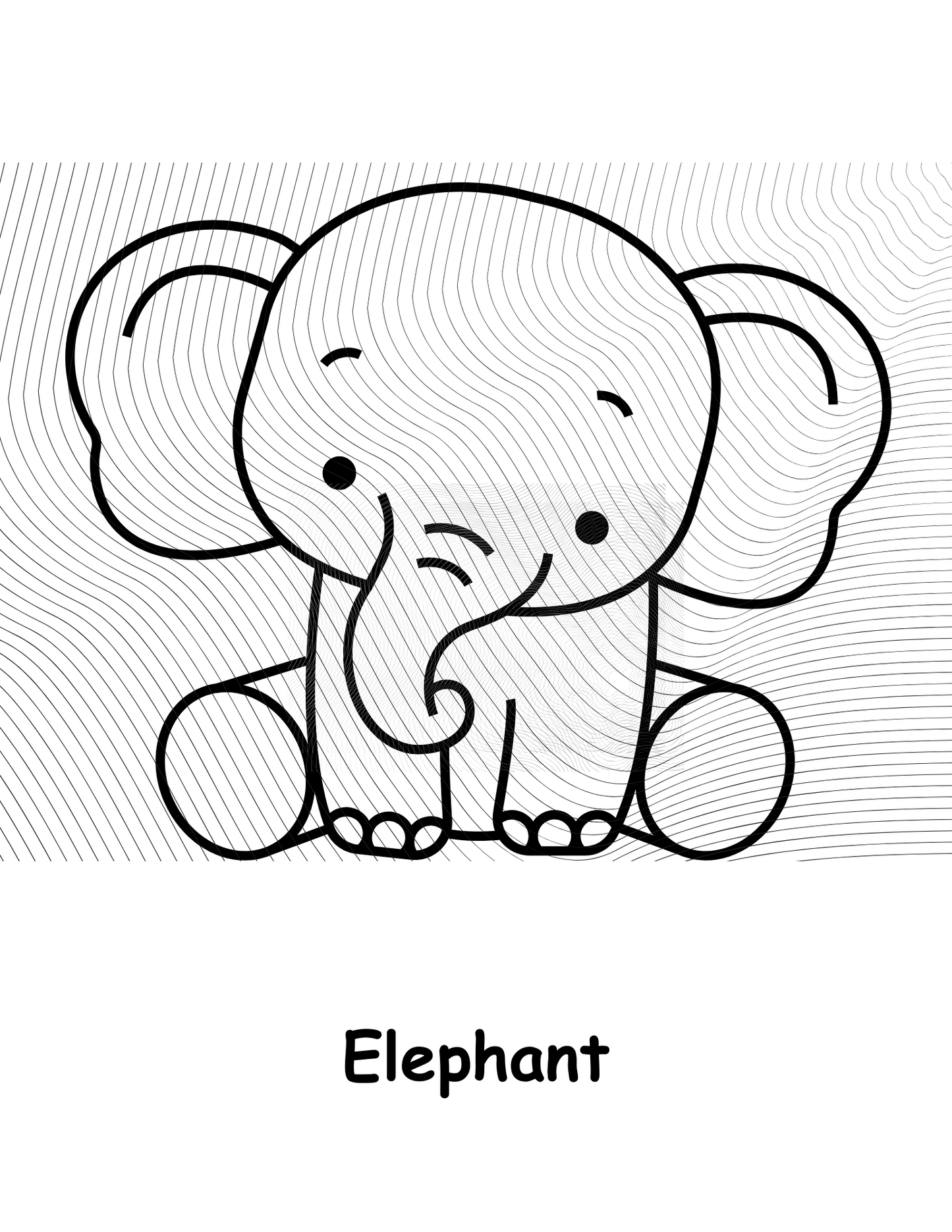 Kids Coloring Book – Fun Animals (20 Pages)
