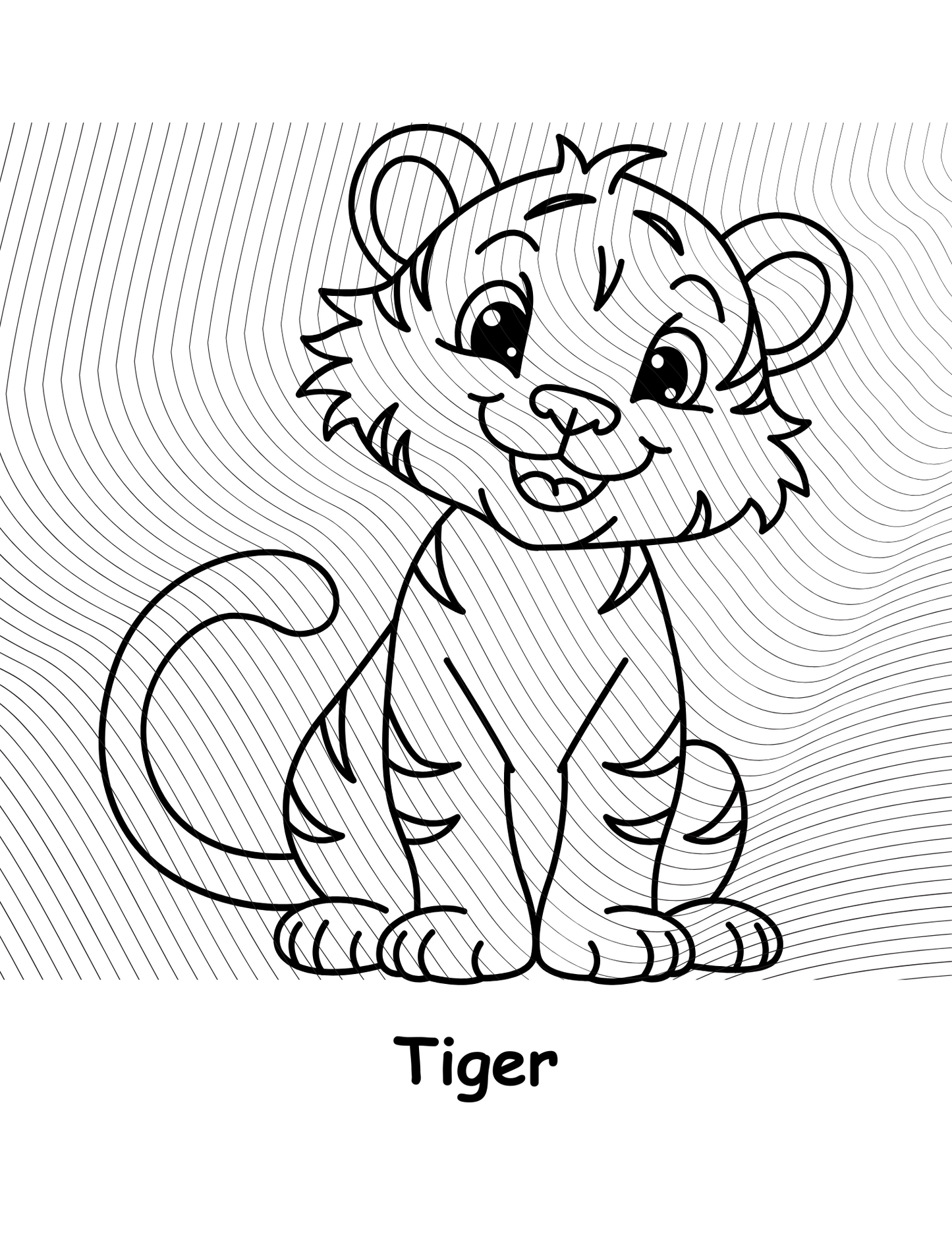 Kids Coloring Book – Fun Animals (20 Pages)